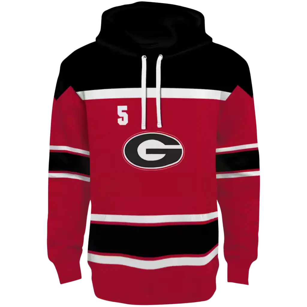 custom georgia bulldogs striped pattern red hoodie best selling custom georgia bulldogs striped pattern red hoodie best selling