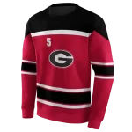 custom georgia bulldogs striped pattern red hoodie best selling