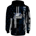 custom georgia southern eagles distressed flag blue black hoodie best selling