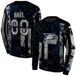 custom georgia southern eagles distressed flag blue black hoodie best selling