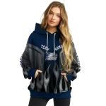 custom georgia southern eagles flame design blue hoodie best selling