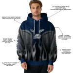 custom georgia southern eagles flame design blue hoodie best selling