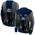 custom georgia southern eagles flame design blue hoodie best selling