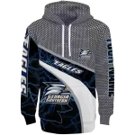 custom georgia southern eagles hexagonal mesh blue black gray hoodie best selling
