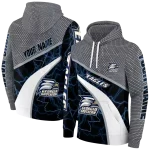 custom georgia southern eagles hexagonal mesh blue black gray hoodie best selling