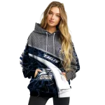 custom georgia southern eagles hexagonal mesh blue black gray hoodie best selling