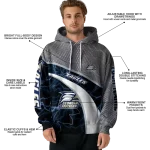 custom georgia southern eagles hexagonal mesh blue black gray hoodie best selling