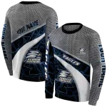 custom georgia southern eagles hexagonal mesh blue black gray hoodie best selling