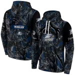 custom georgia southern eagles hunting theme blue black hoodie best selling