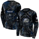 custom georgia southern eagles hunting theme blue black hoodie best selling