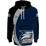 custom georgia southern eagles minimalist design blue black hoodie best selling