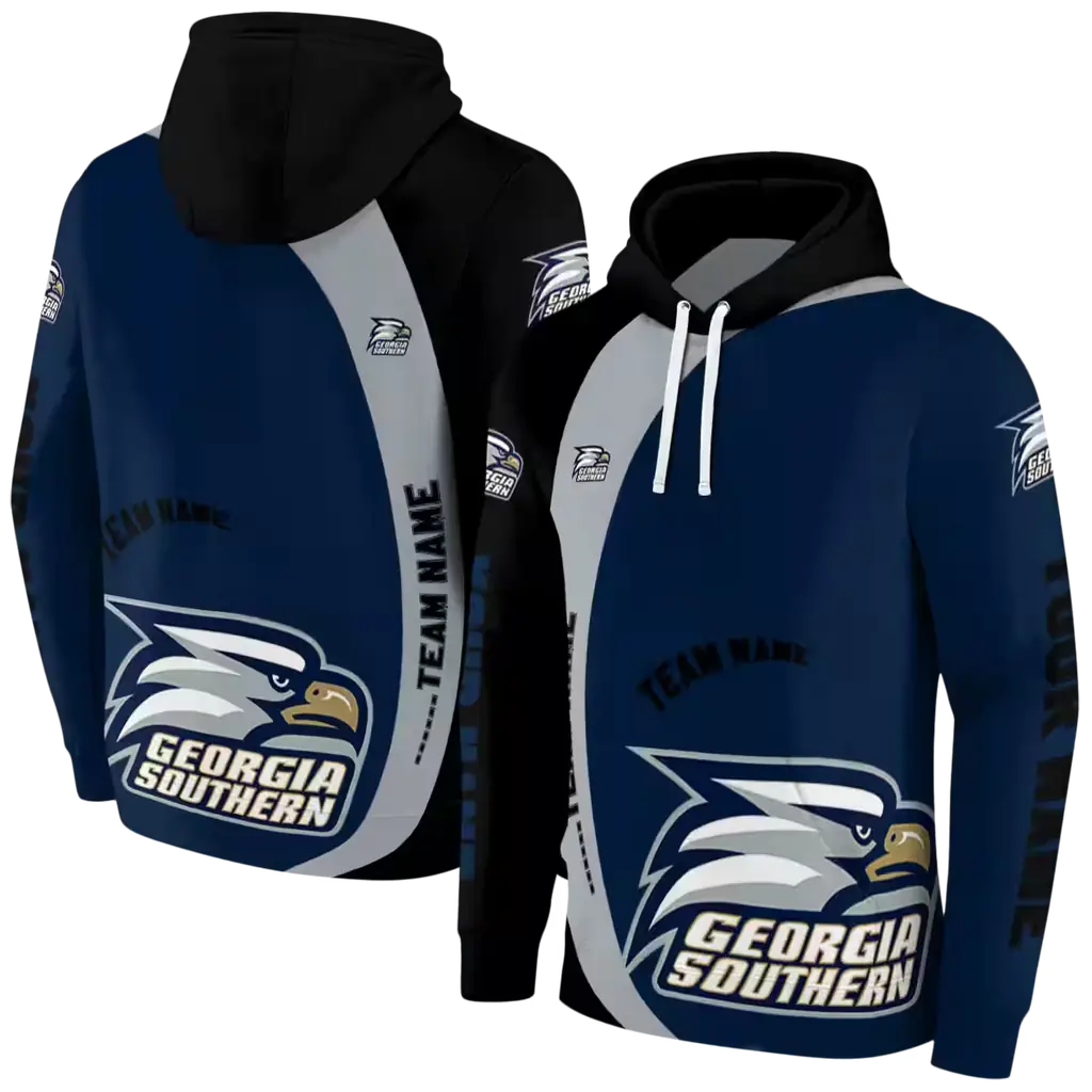 custom georgia southern eagles minimalist design blue black hoodie fashion forward custom georgia southern eagles minimalist design blue black hoodie fashion forward