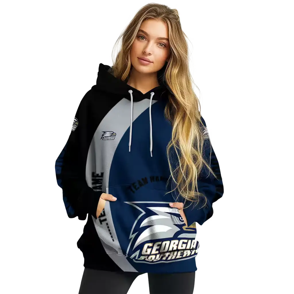 custom georgia southern eagles minimalist design blue black hoodie high quality custom georgia southern eagles minimalist design blue black hoodie high quality