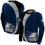 custom georgia southern eagles minimalist design blue black hoodie best selling