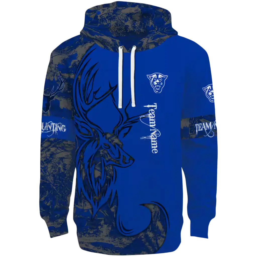 custom georgia state panthers deer silhouette blue hoodie best selling custom georgia state panthers deer silhouette blue hoodie best selling