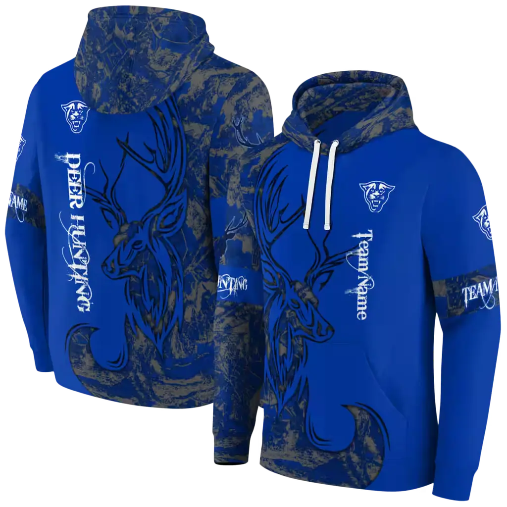 custom georgia state panthers deer silhouette blue hoodie fashion forward custom georgia state panthers deer silhouette blue hoodie fashion forward