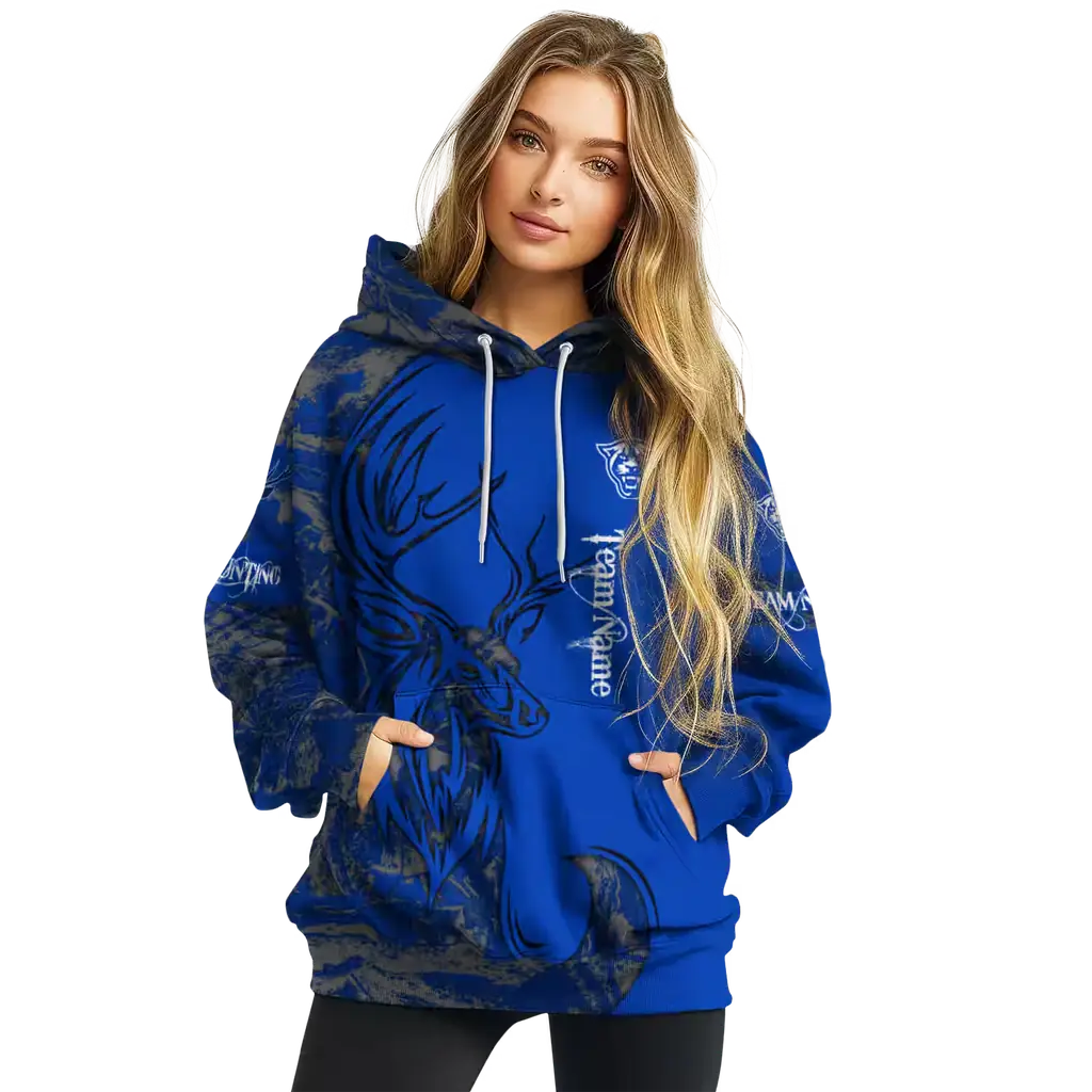 custom georgia state panthers deer silhouette blue hoodie high quality custom georgia state panthers deer silhouette blue hoodie high quality