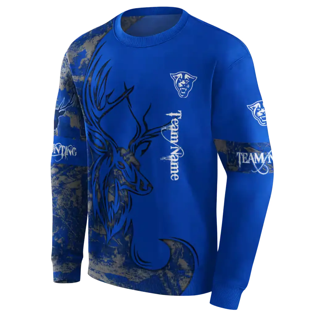 custom georgia state panthers deer silhouette blue hoodie new arrival custom georgia state panthers deer silhouette blue hoodie new arrival
