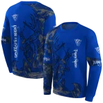 custom georgia state panthers deer silhouette blue hoodie best selling