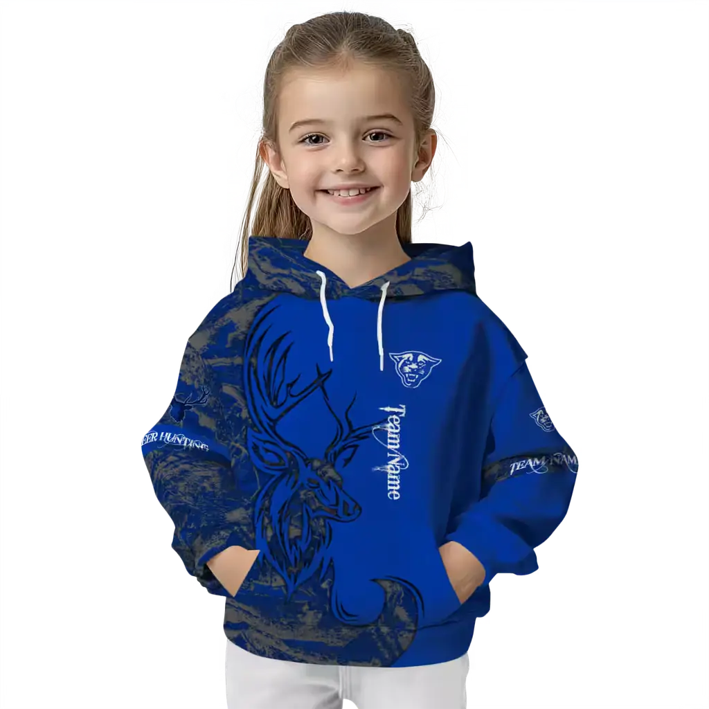 custom georgia state panthers deer silhouette blue hoodie top rated custom georgia state panthers deer silhouette blue hoodie top rated