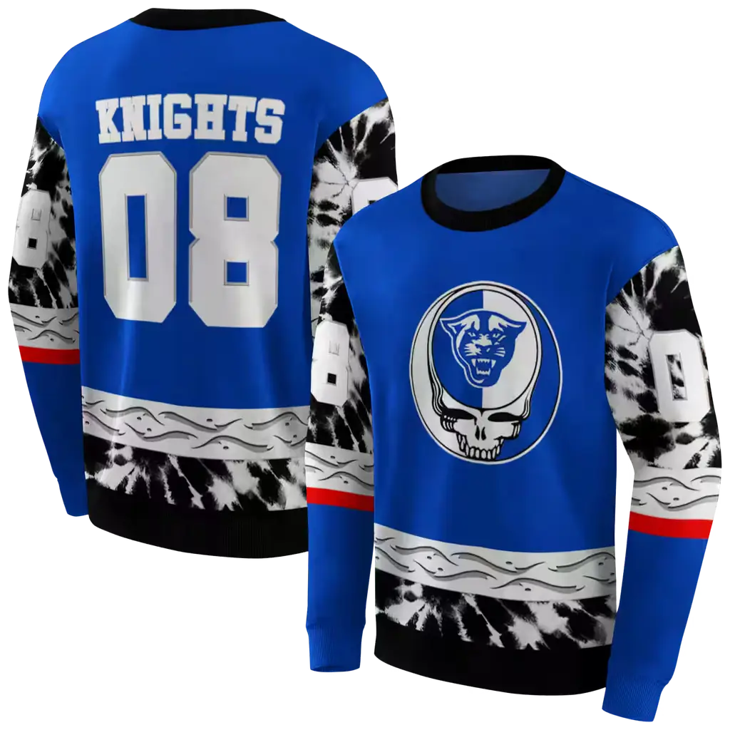 custom georgia state panthers grateful vibes blue hoodie premium grade custom georgia state panthers grateful vibes blue hoodie premium grade