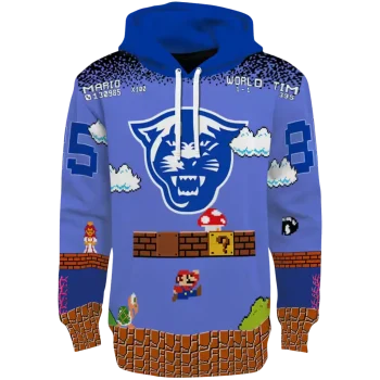 custom georgia state panthers mario blue black hoodie best selling