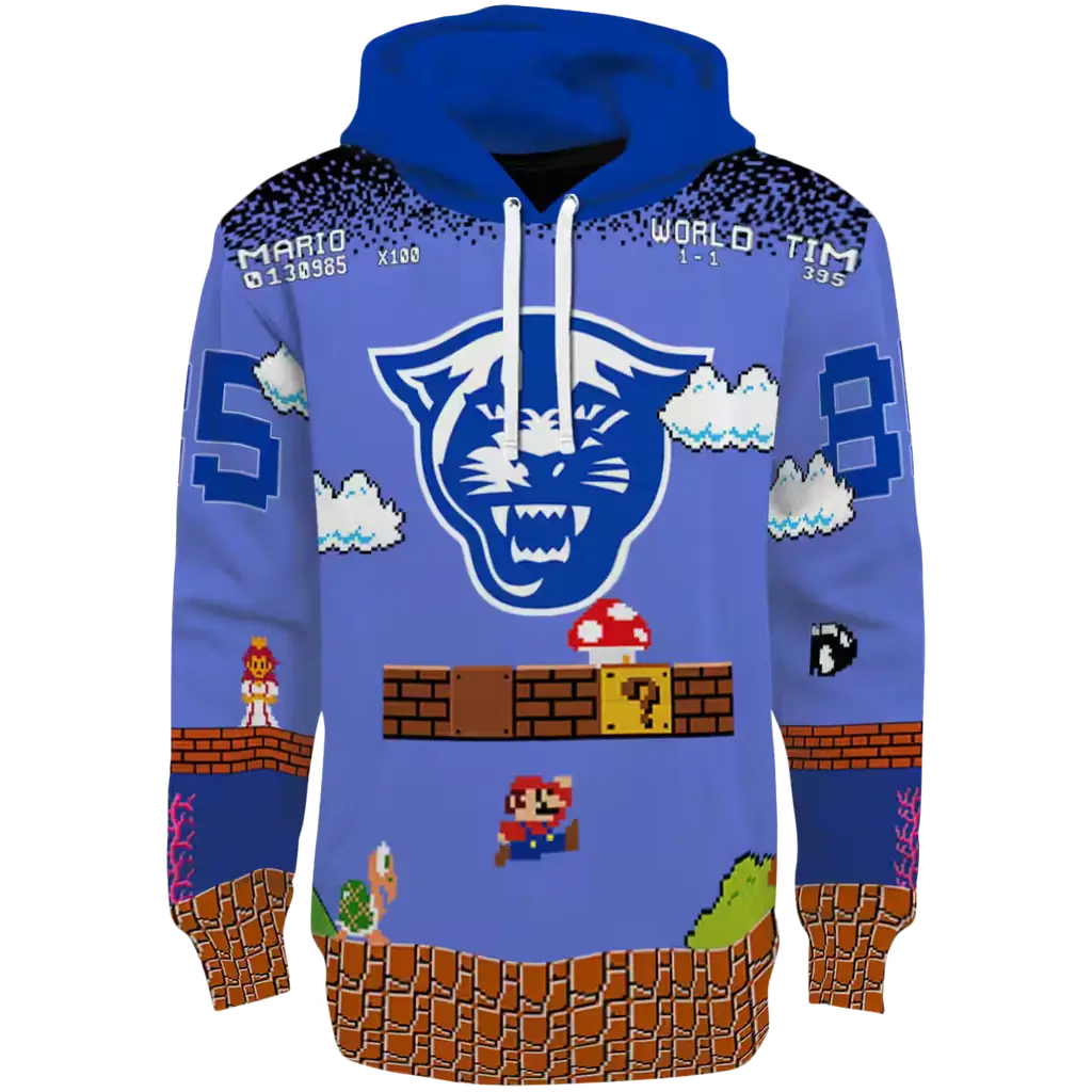 custom georgia state panthers mario blue black hoodie best selling custom georgia state panthers mario blue black hoodie best selling