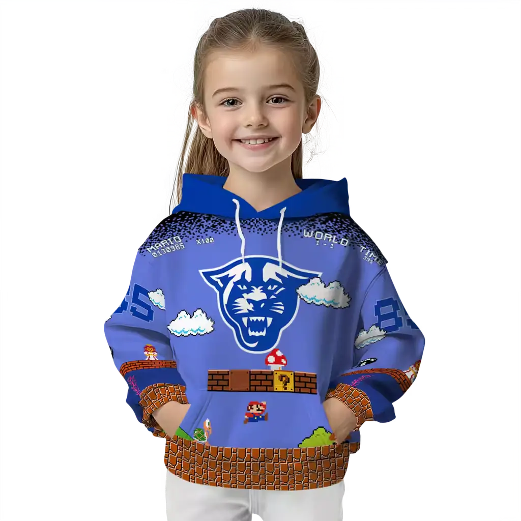 custom georgia state panthers mario blue black hoodie top rated custom georgia state panthers mario blue black hoodie top rated