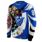 custom georgia state panthers puzzle pieces blue hoodie best selling