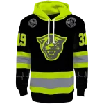 custom georgia state panthers safety motif black neon green hoodie best selling