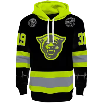 custom georgia state panthers safety motif black neon green hoodie best selling