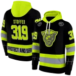 custom georgia state panthers safety motif black neon green hoodie best selling