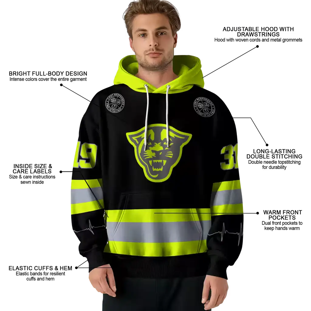 custom georgia state panthers safety motif black neon green hoodie latest model custom georgia state panthers safety motif black neon green hoodie latest model
