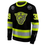 custom georgia state panthers safety motif black neon green hoodie best selling