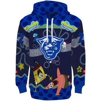 custom georgia state panthers spongebob patrick star blue navy hoodie best selling