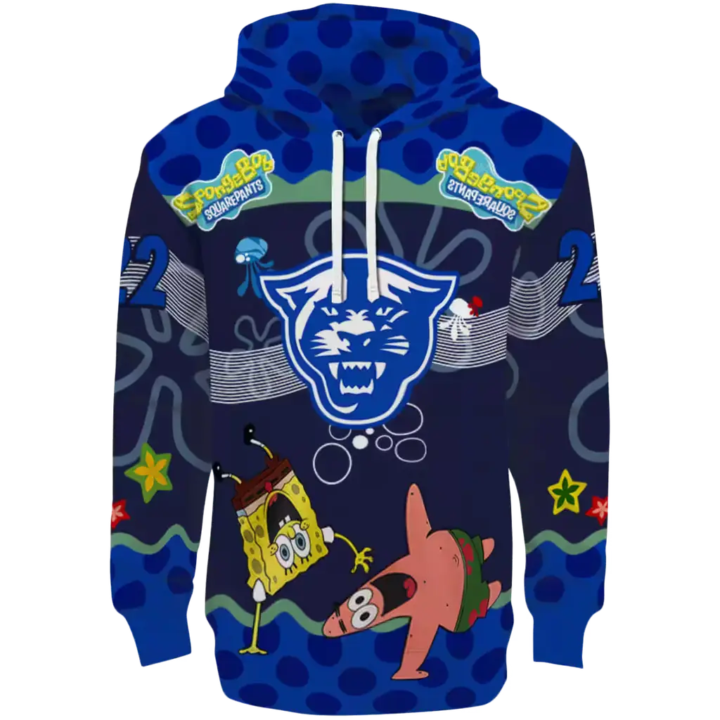custom georgia state panthers spongebob patrick star blue navy hoodie best selling custom georgia state panthers spongebob patrick star blue navy hoodie best selling