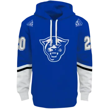custom georgia state panthers striped sleeves blue hoodie best selling
