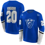 custom georgia state panthers striped sleeves blue hoodie best selling