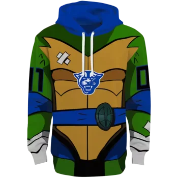 custom georgia state panthers superhero armor blue green hoodie best selling