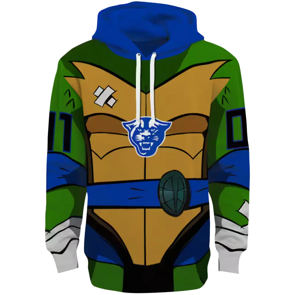 custom georgia state panthers superhero armor blue green hoodie best selling custom georgia state panthers superhero armor blue green hoodie best selling