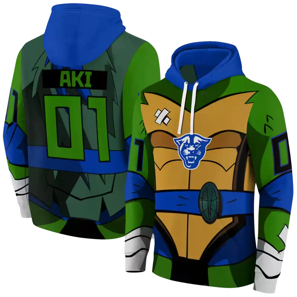custom georgia state panthers superhero armor blue green hoodie fashion forward custom georgia state panthers superhero armor blue green hoodie fashion forward