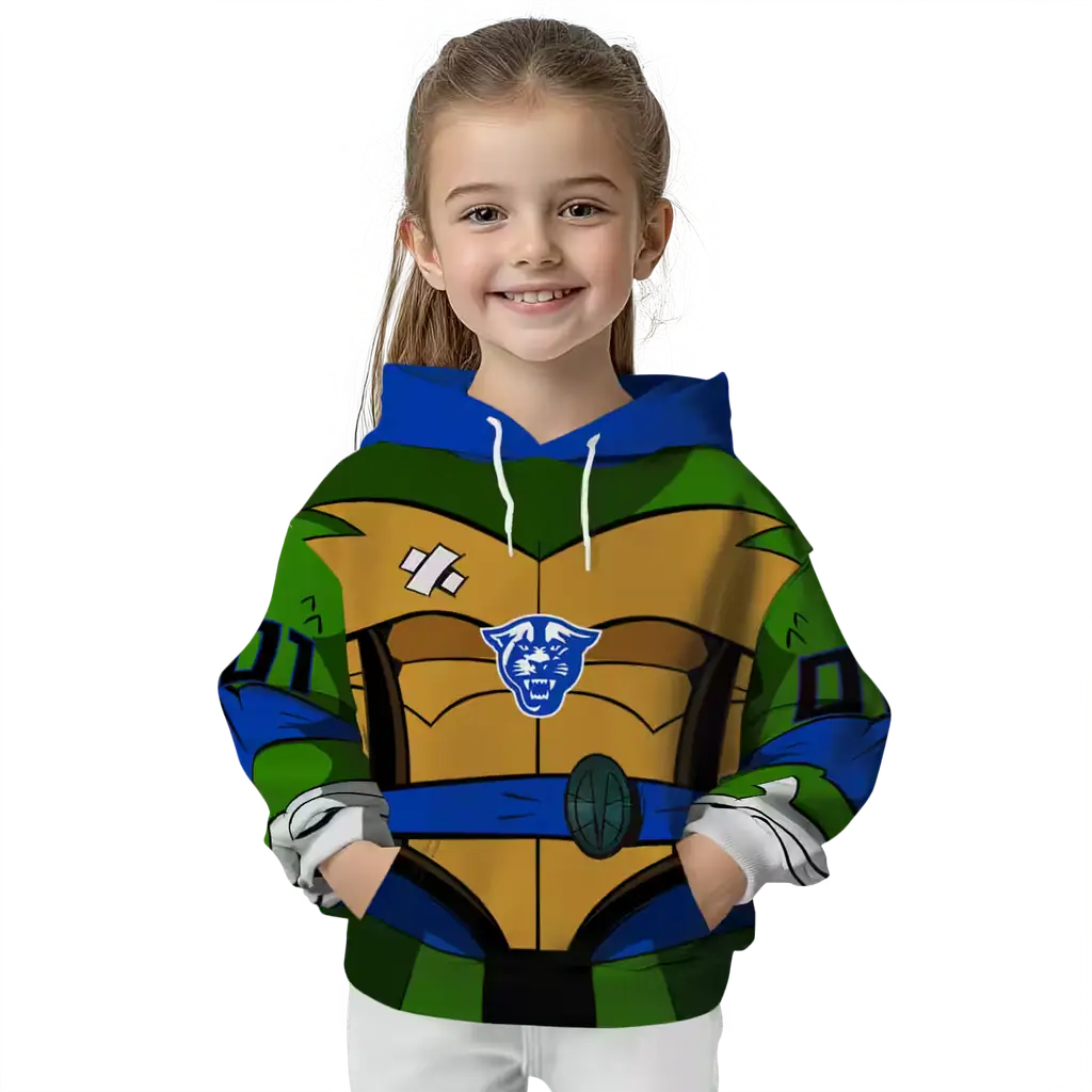 custom georgia state panthers superhero armor blue green hoodie top rated custom georgia state panthers superhero armor blue green hoodie top rated