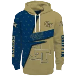 custom georgia tech yellow jackets abstract shape gold hoodie best selling