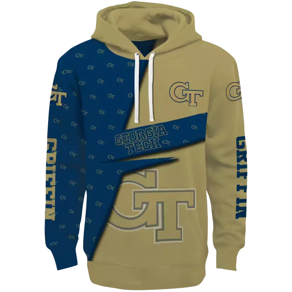 custom georgia tech yellow jackets abstract shape gold hoodie best selling custom georgia tech yellow jackets abstract shape gold hoodie best selling