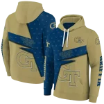 custom georgia tech yellow jackets abstract shape gold hoodie best selling
