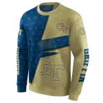 custom georgia tech yellow jackets abstract shape gold hoodie best selling