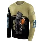 custom georgia tech yellow jackets baby groot gold black hoodie best selling