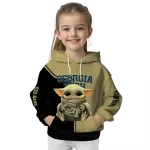 custom georgia tech yellow jackets baby yoda gold black hoodie best selling