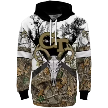 custom georgia tech yellow jackets forest silhouette hoodie best selling