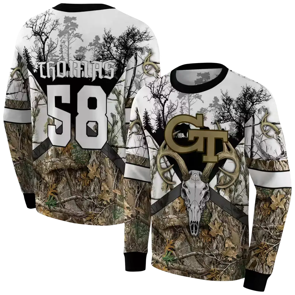 custom georgia tech yellow jackets forest silhouette hoodie premium grade custom georgia tech yellow jackets forest silhouette hoodie premium grade